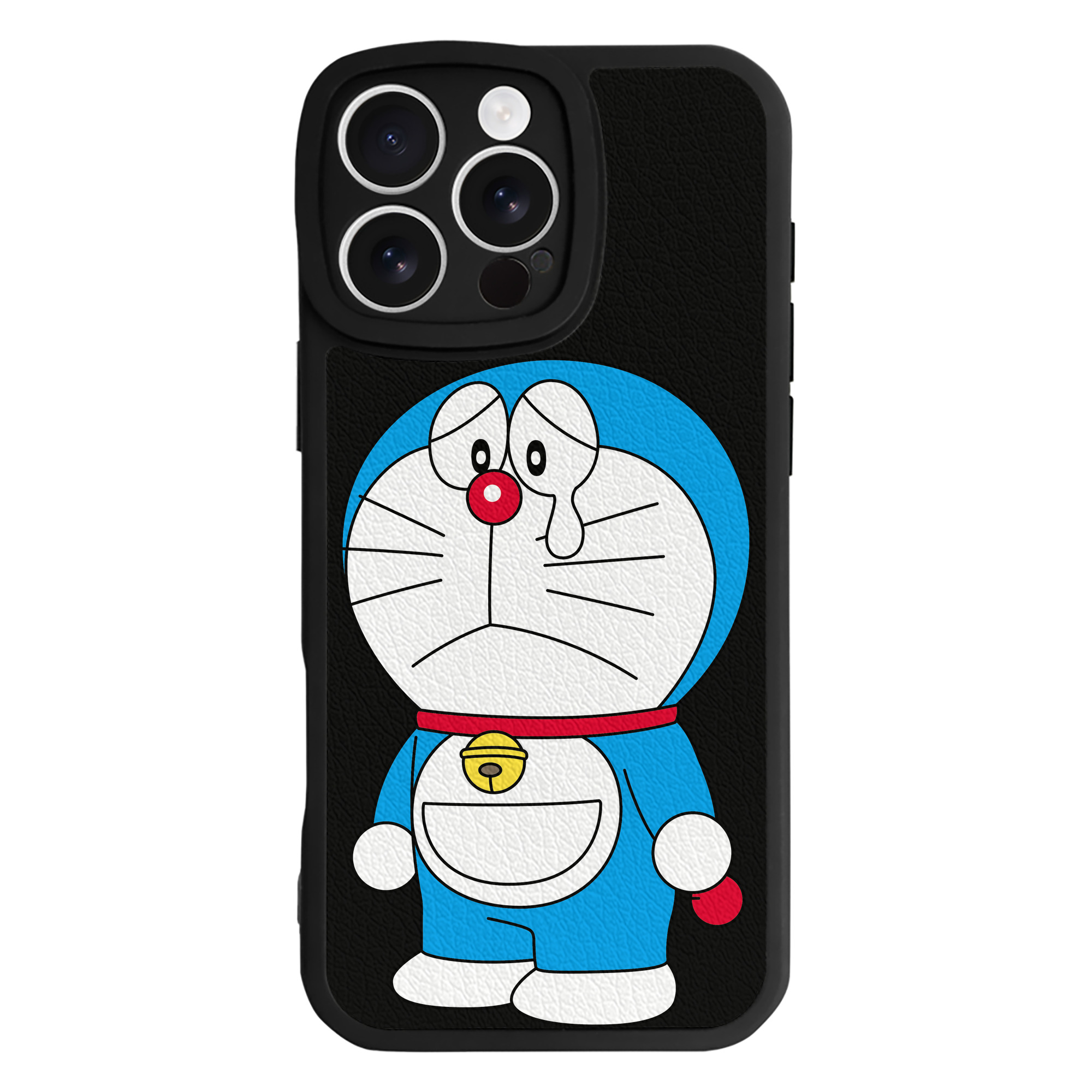 （画像用） ドラえもん Doraemon 【iPhone 16シリーズ対応】シリコンスマホケース（レザー調） 材質：シリコン